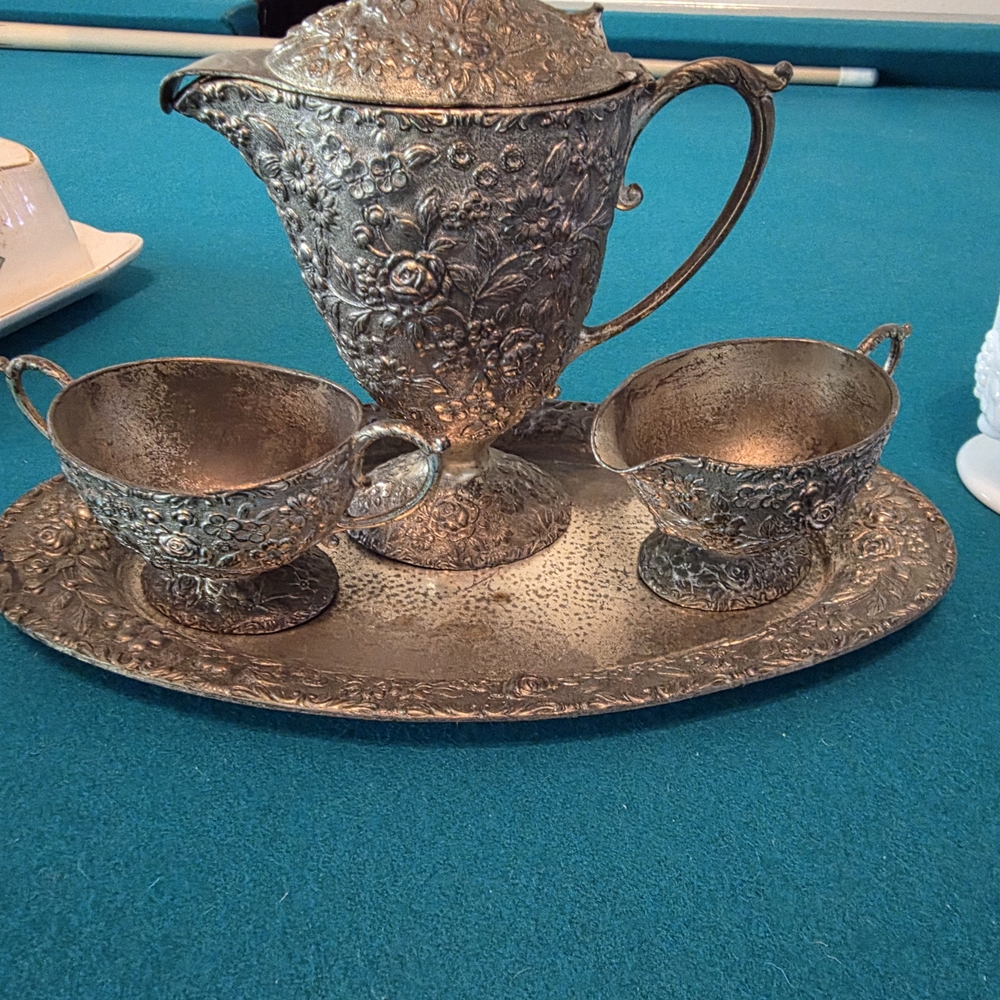 Elegant Silver Tea Set